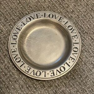 Silver Love Engraved Plate